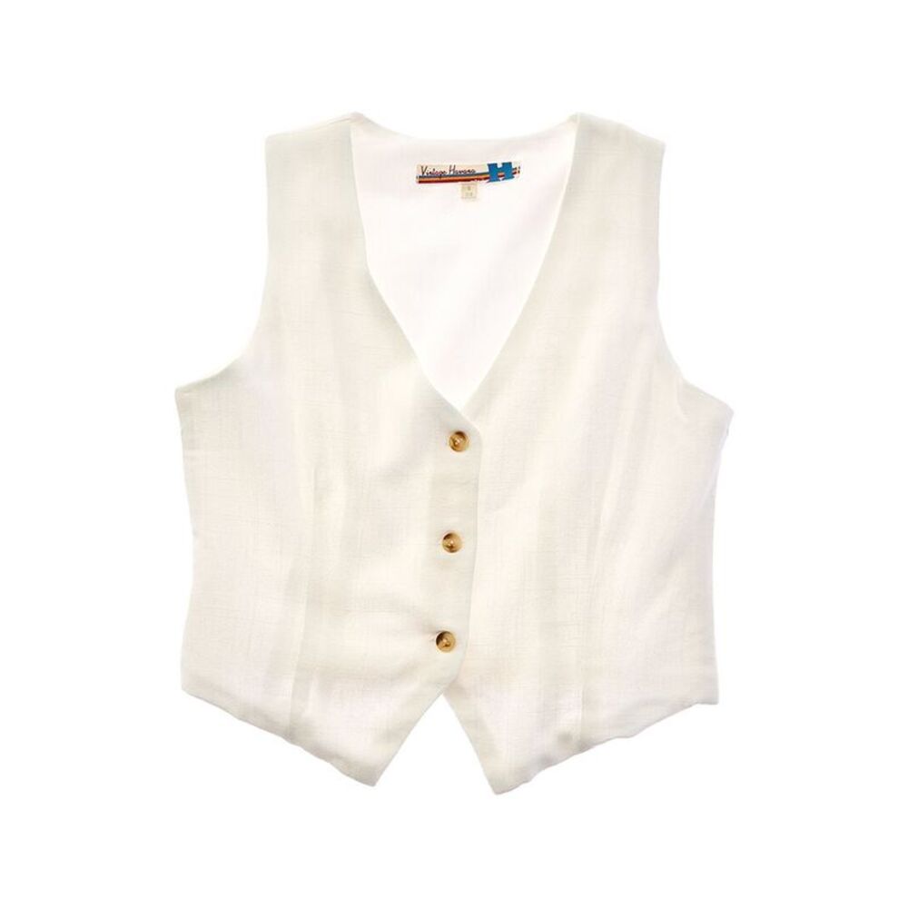 Vintage Havana Girls Button Up Vest, Brown
